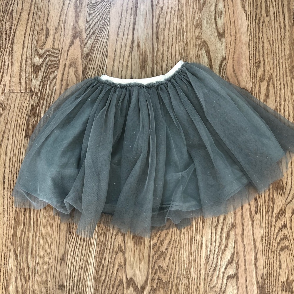 From France-Tulle silver gray with sparkle skirt